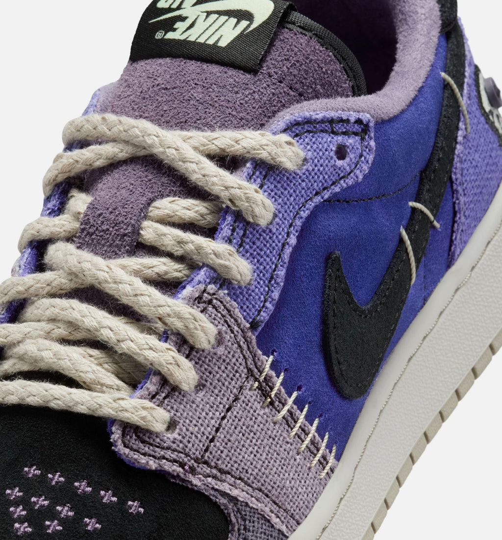 Air Jordan 1 Low OG Regency Purple and Dark Raisin Grade School Lifestyle Shoe - Regency Purple/Vapor Green/Black/Dark Raisin/Daybreak/Light Silver
