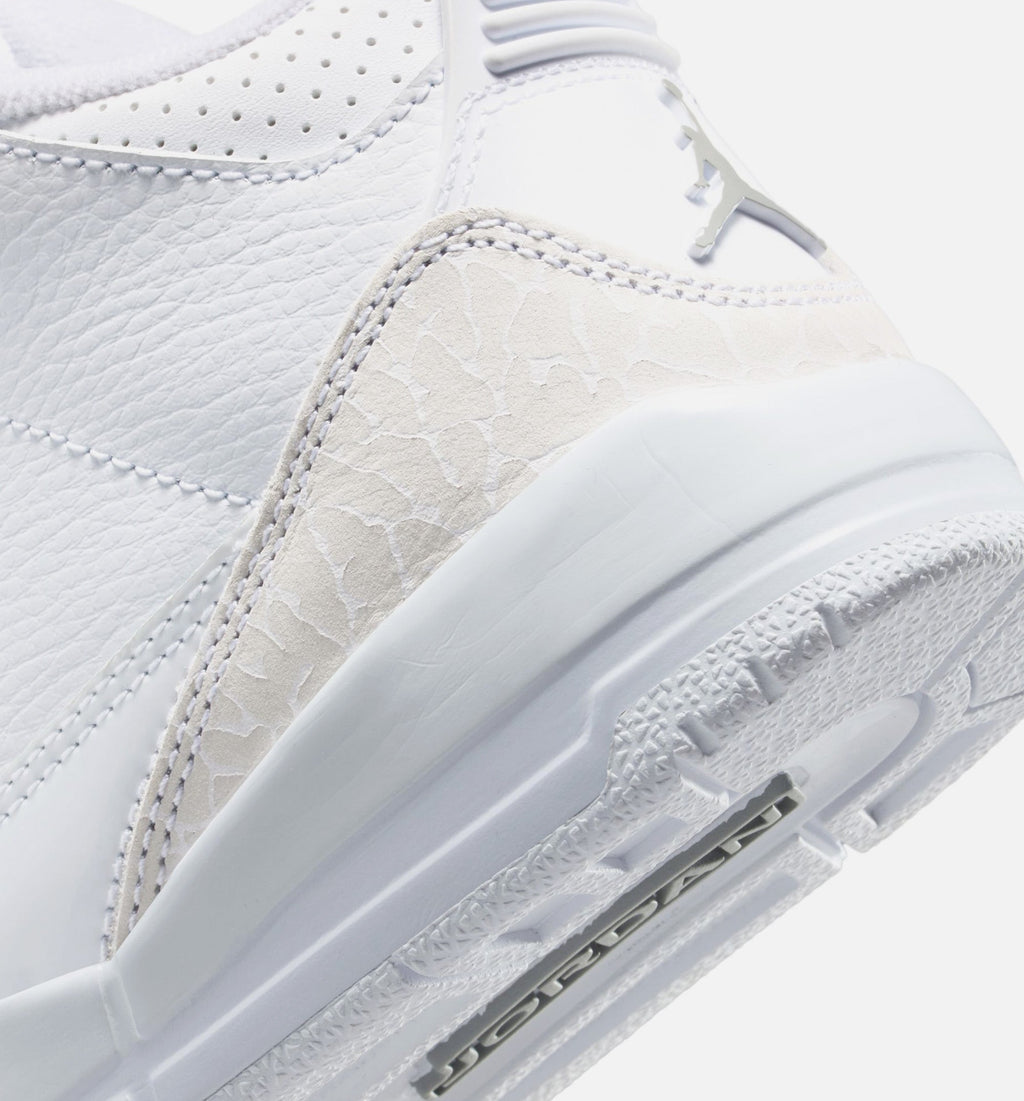 Air Jordan 3 Retro White And Silver Preschool Lifestyle Shoe - White/Metallic Silver
