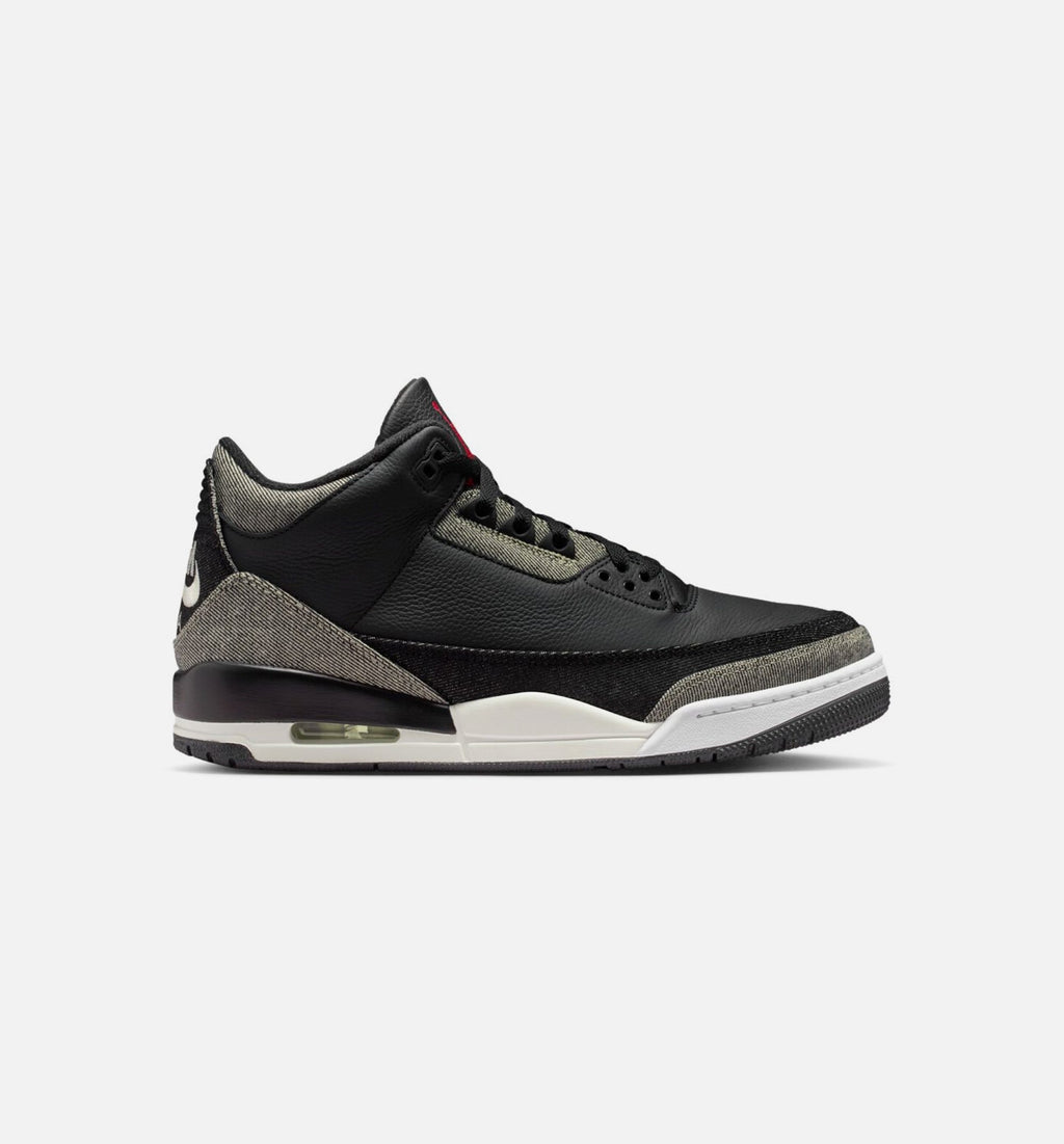 Air Jordan 3 x Levi's Black and White Men's Lifestyle Shoe - Denim/Black/Gym Red