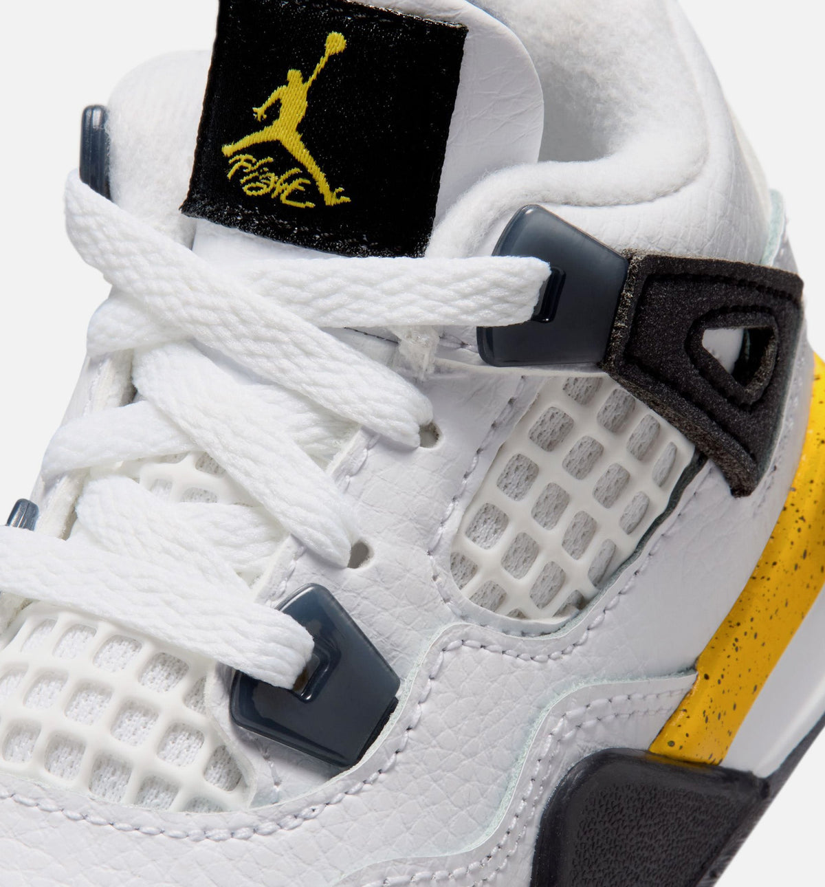 Air Jordan 4 Retro Rare Air Tour Yellow Infant/Toddler Lifestyle Shoe - White/Dark Blue Grey/Black/Tour Yellow