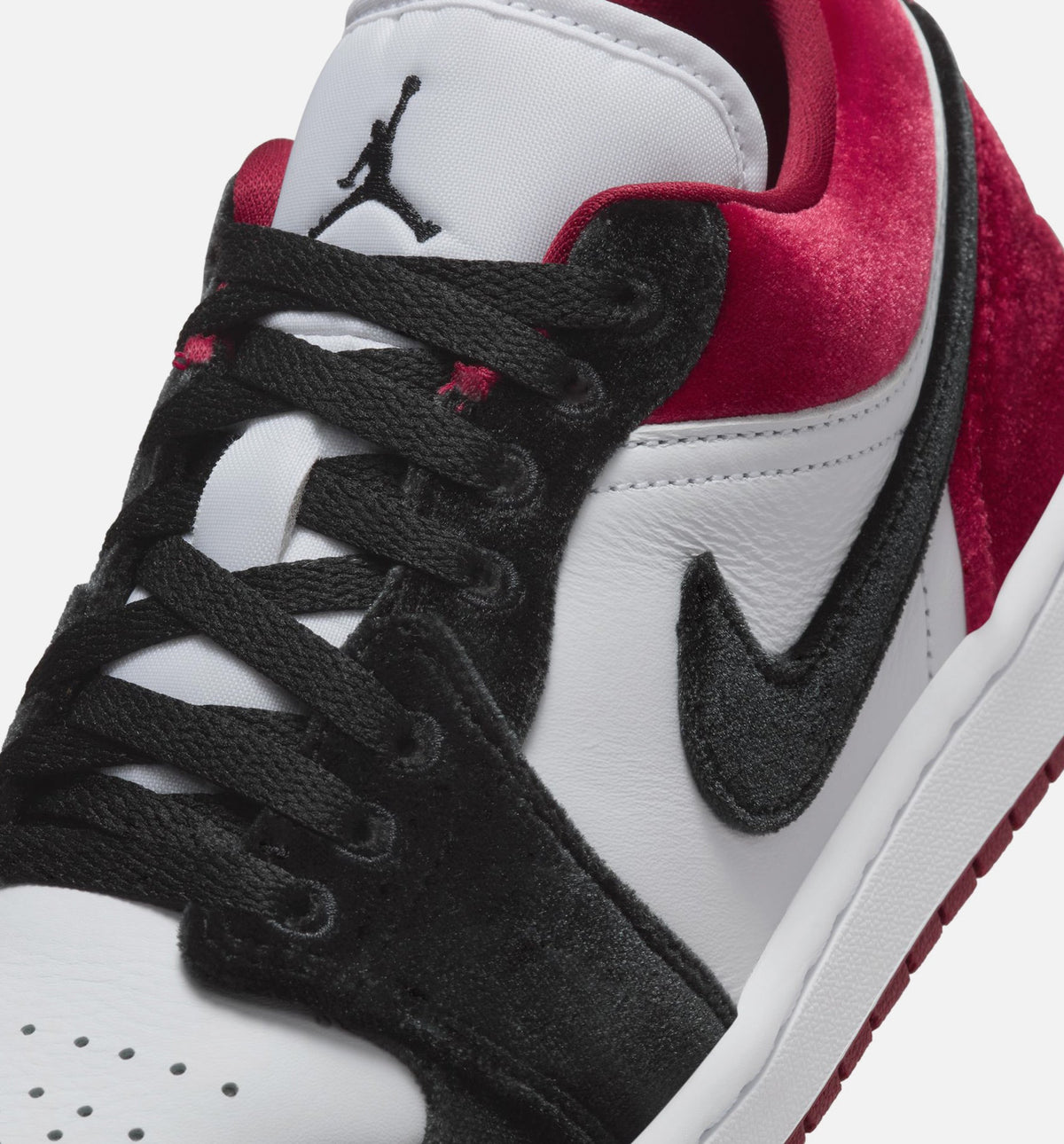 Air Jordan 1 Low SE Velvet Women's Lifestyle Shoe - Black/Gym Red/White