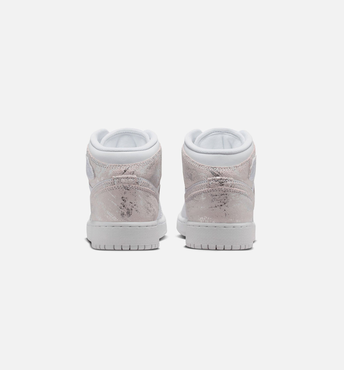 Air Jordan 1 Mid SE Grade School Lifestyle Shoe - WhiteField Silver