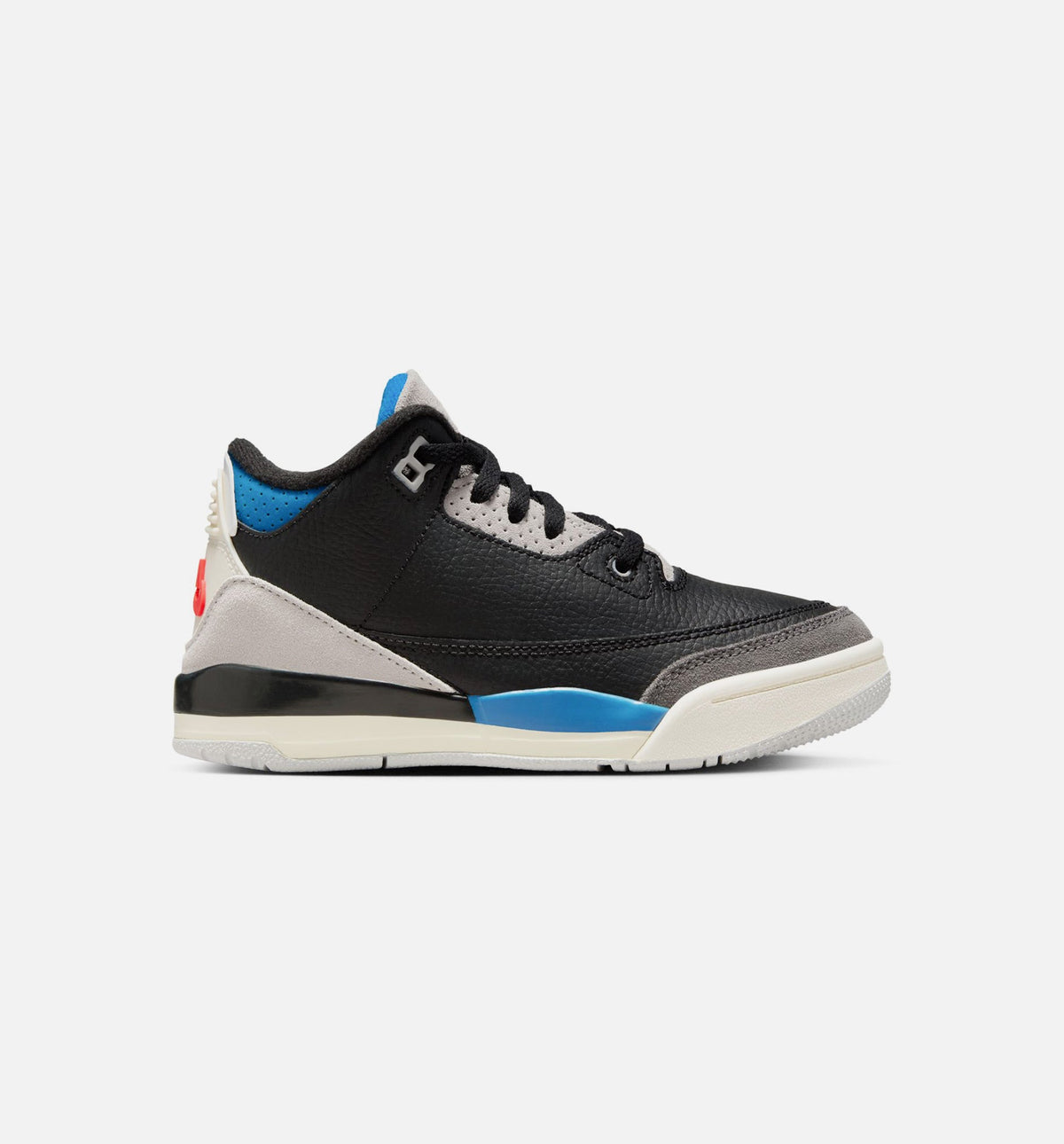Air Jordan 3 Retro OG Rare Air Preschool Lifestyle Shoe - Black/Chile Red/Neutral Grey
