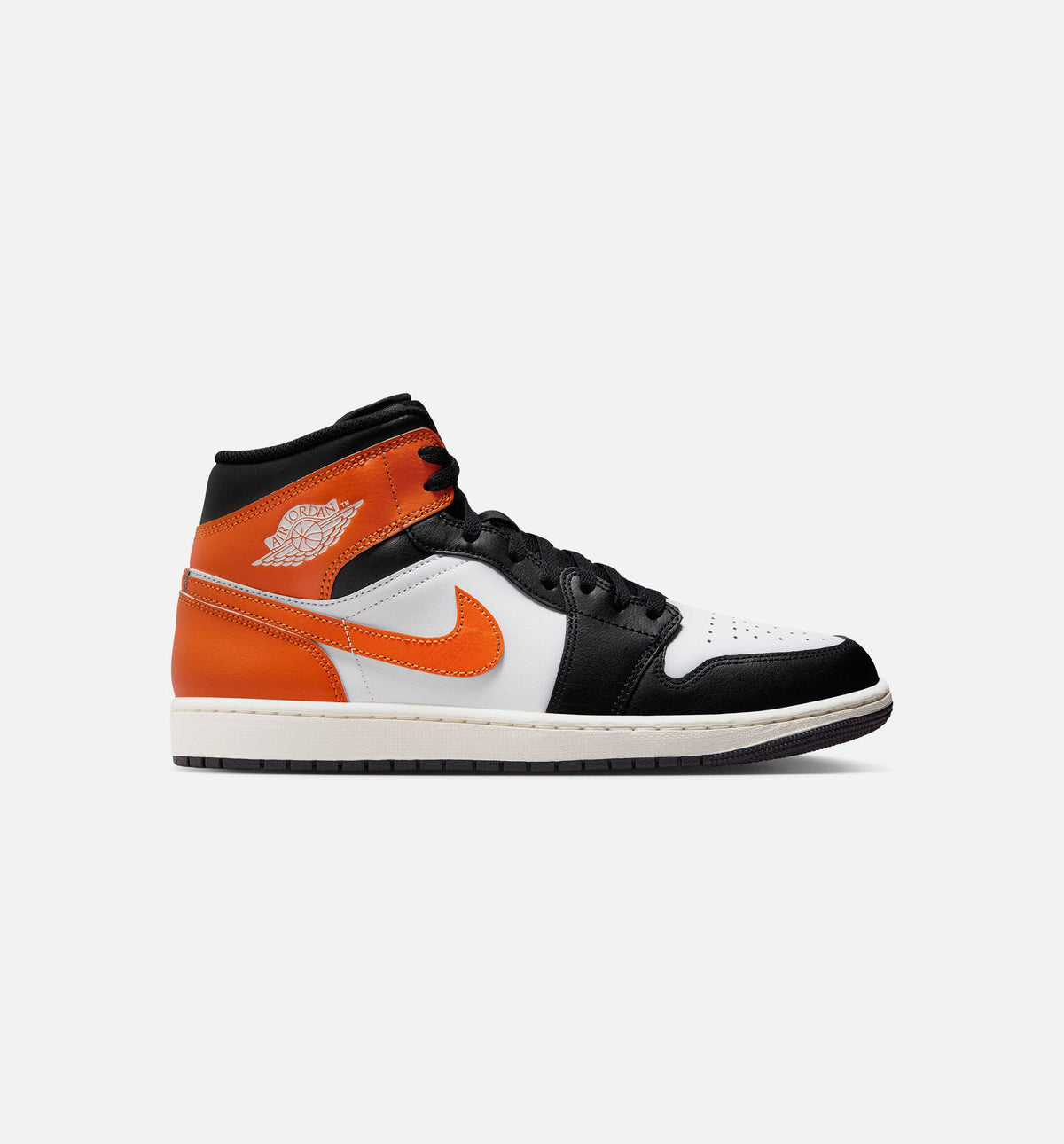 Air Jordan 1 Mid Men's Lifestyle Shoe - Starfish/White/Sail/Black
