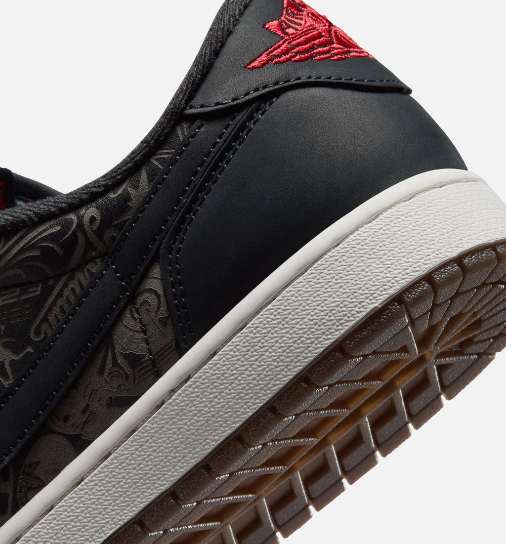 Air Jordan 1 Retro Low OG Laser Black And Varsity Red Men's Lifestyle Shoe - Black/Varsity Red/Summit White