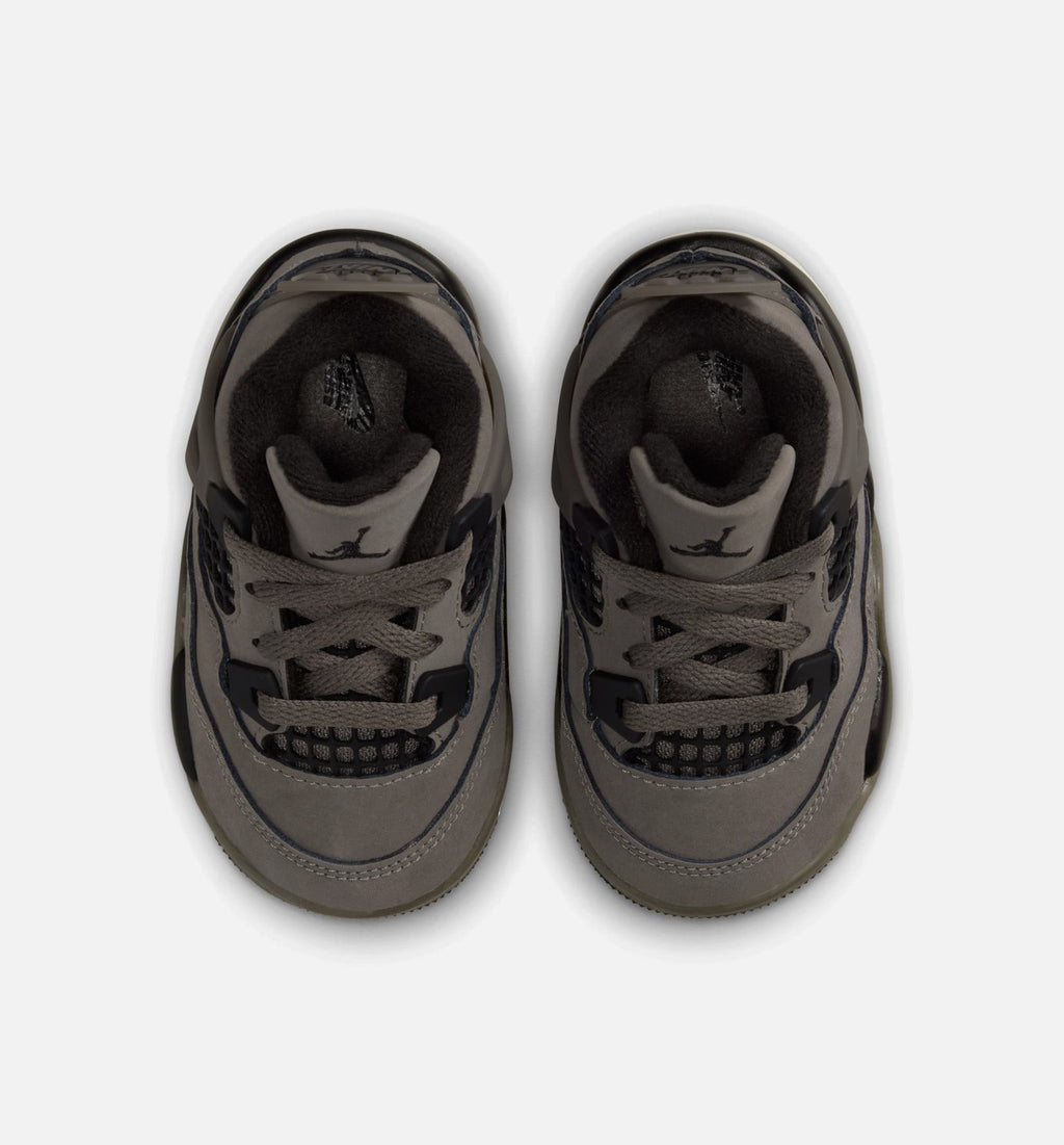 Air Jordan 4 Retro Cave Stone And Black Infant/Toddler Lifestyle Shoe - Cave Stone/Black/Moon Particle