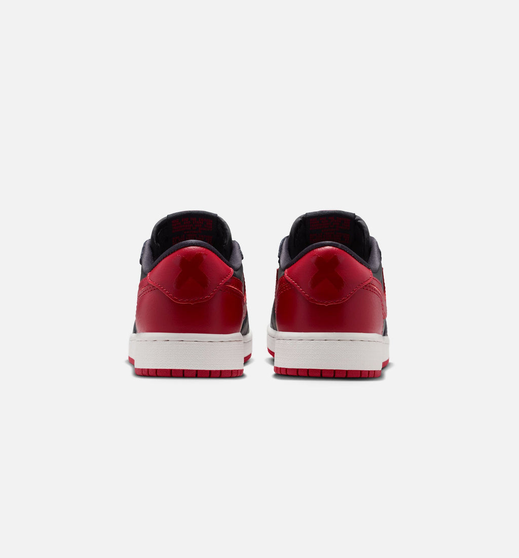 Air Jordan 1 Retro Low OG Banned Grade School Lifestyle Shoe - Black/Black/Varsity Red/Summit White