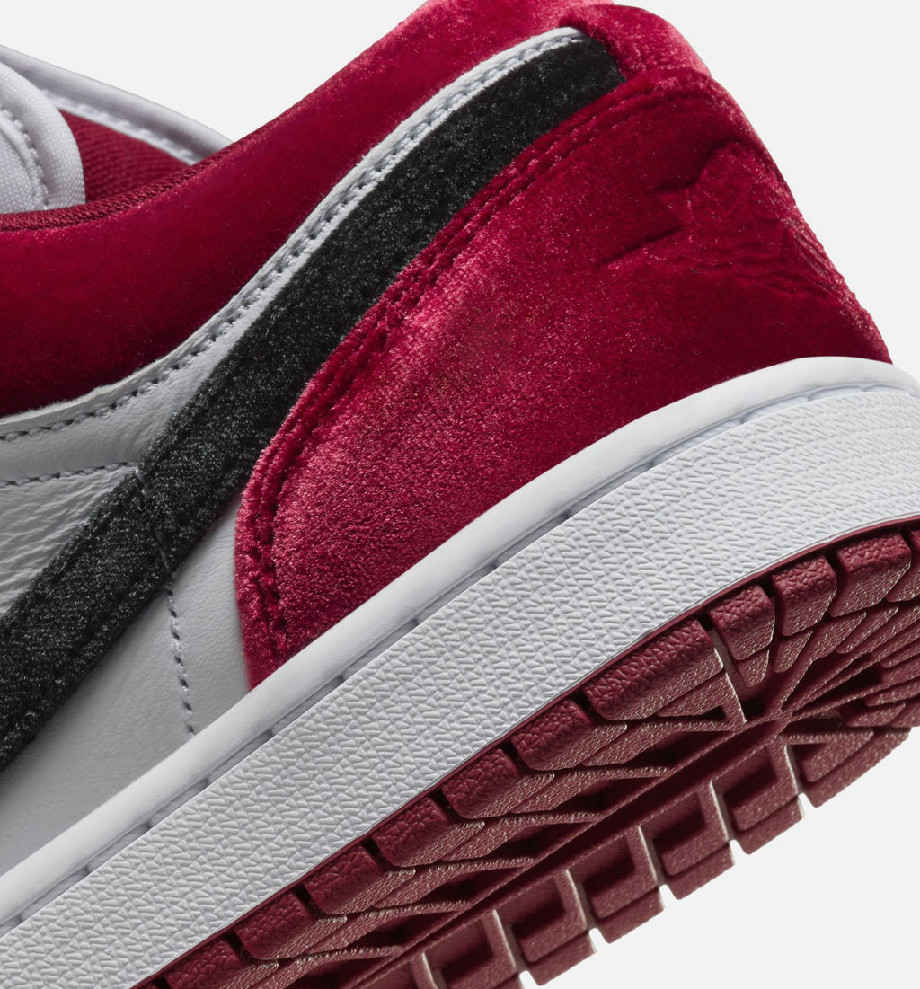 Air Jordan 1 Low SE Velvet Women's Lifestyle Shoe - Black/Gym Red/White