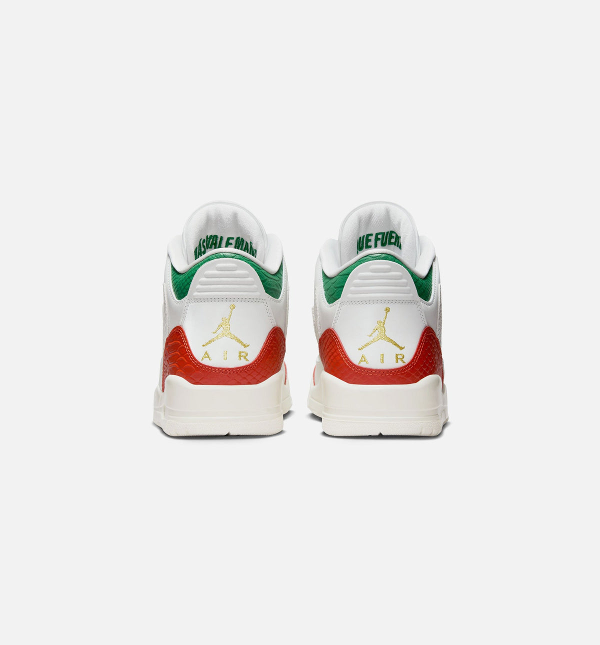 Air Jordan 3 Retro El Vuelo Men's Lifestyle Shoe - Summit White/Pine Green/Dragon Red/Metallic Gold