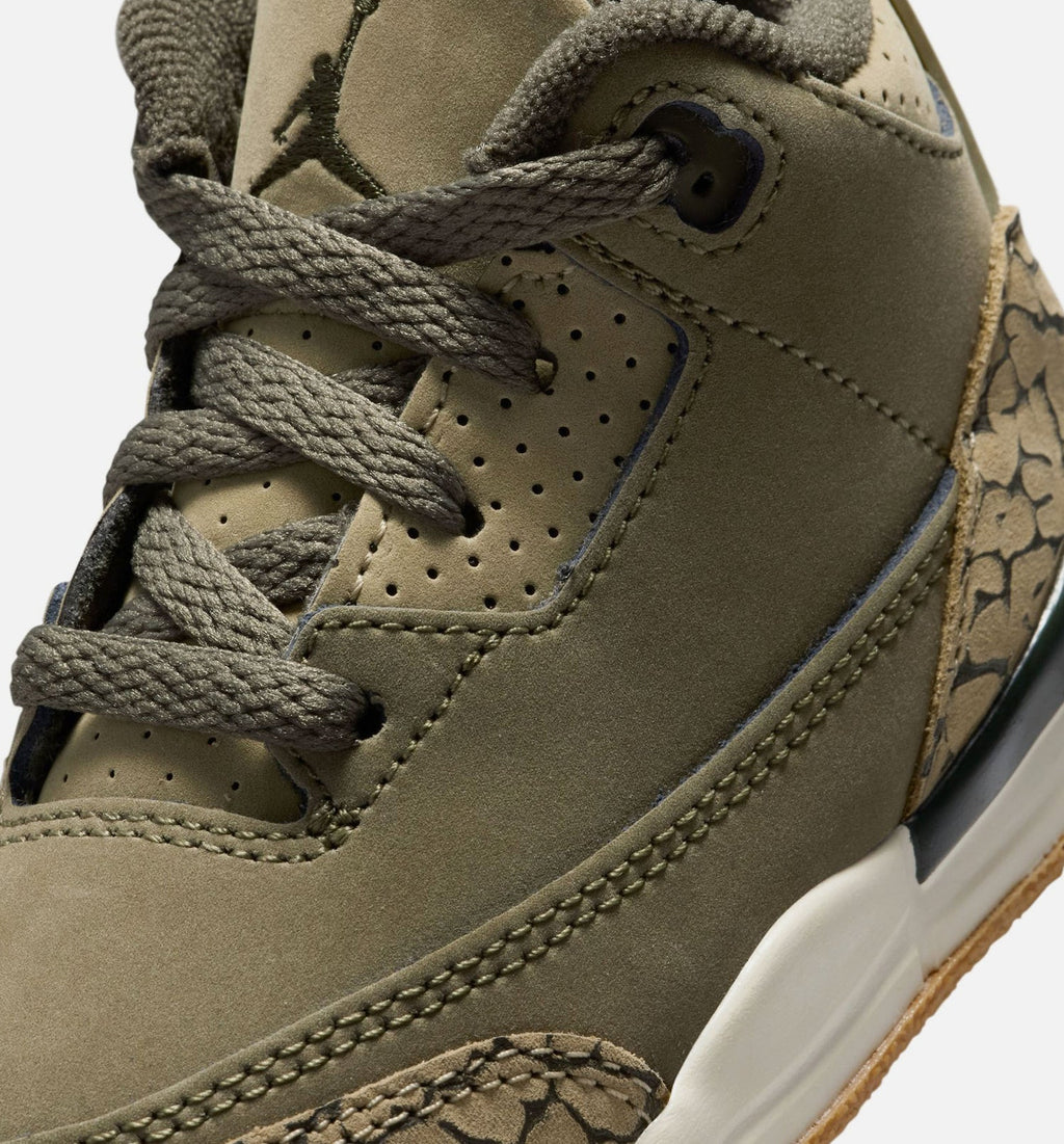 Air Jordan 3 Retro Medium Olive Infant/Toddler Lifestyle Shoe - Medium Olive/Sequoia/Neutral Olive/Sail