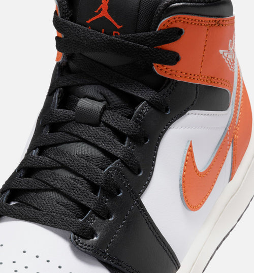 Air Jordan 1 Mid Men's Lifestyle Shoe - Starfish/White/Sail/Black