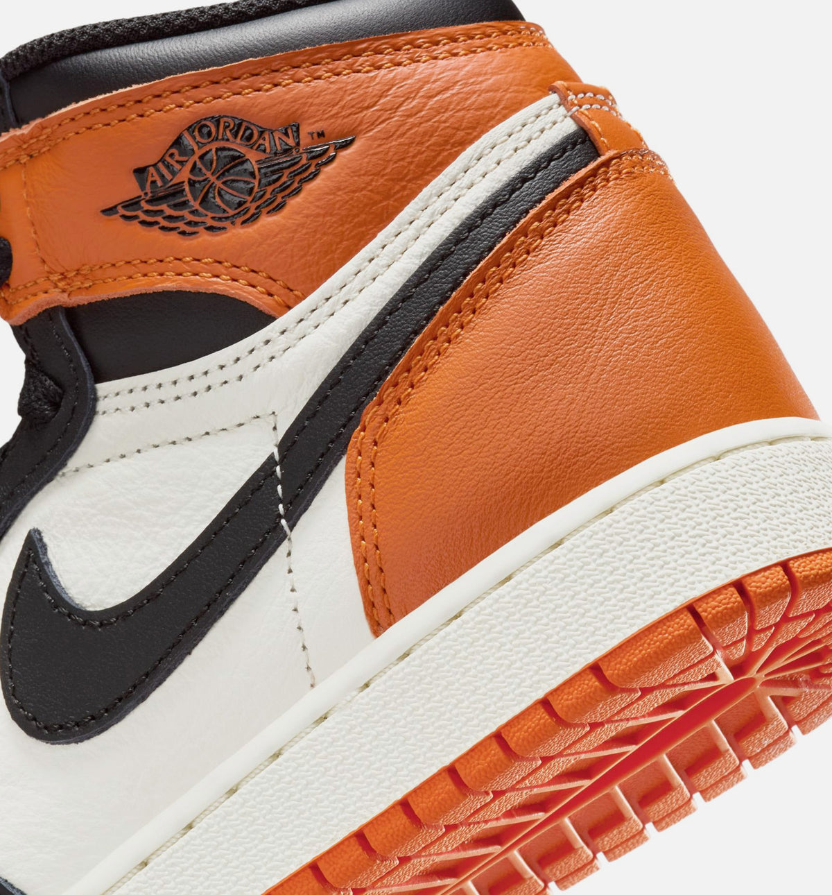 Air Jordan 1 Retro High OG Shattered Backboard Grade School Lifestyle Shoe - Black/Black/Sail/Starfish