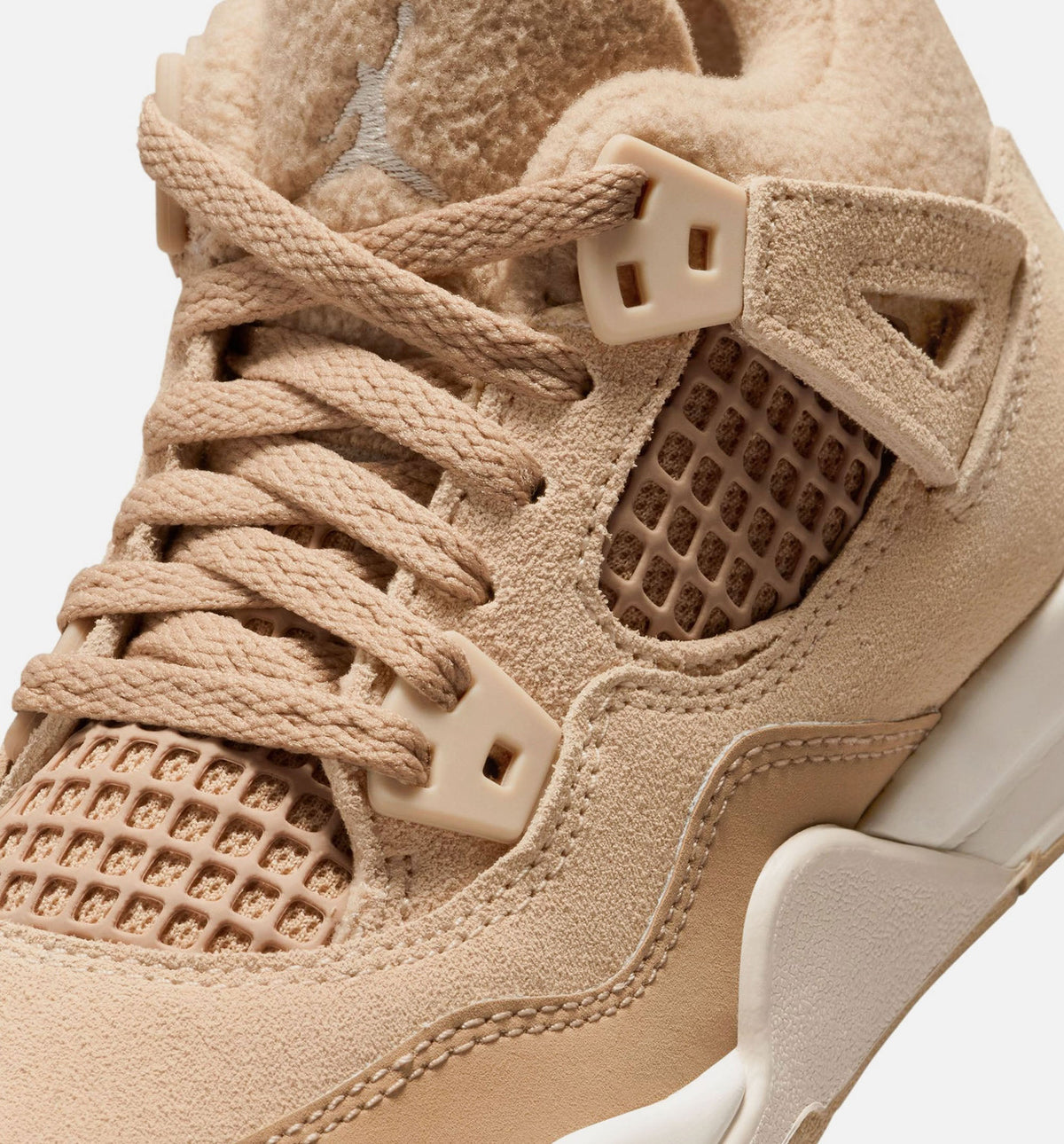 Air Jordan 4 Retro Cozy Girl Preschool Lifestyle Shoe - Hemp/Light Orewood Brown