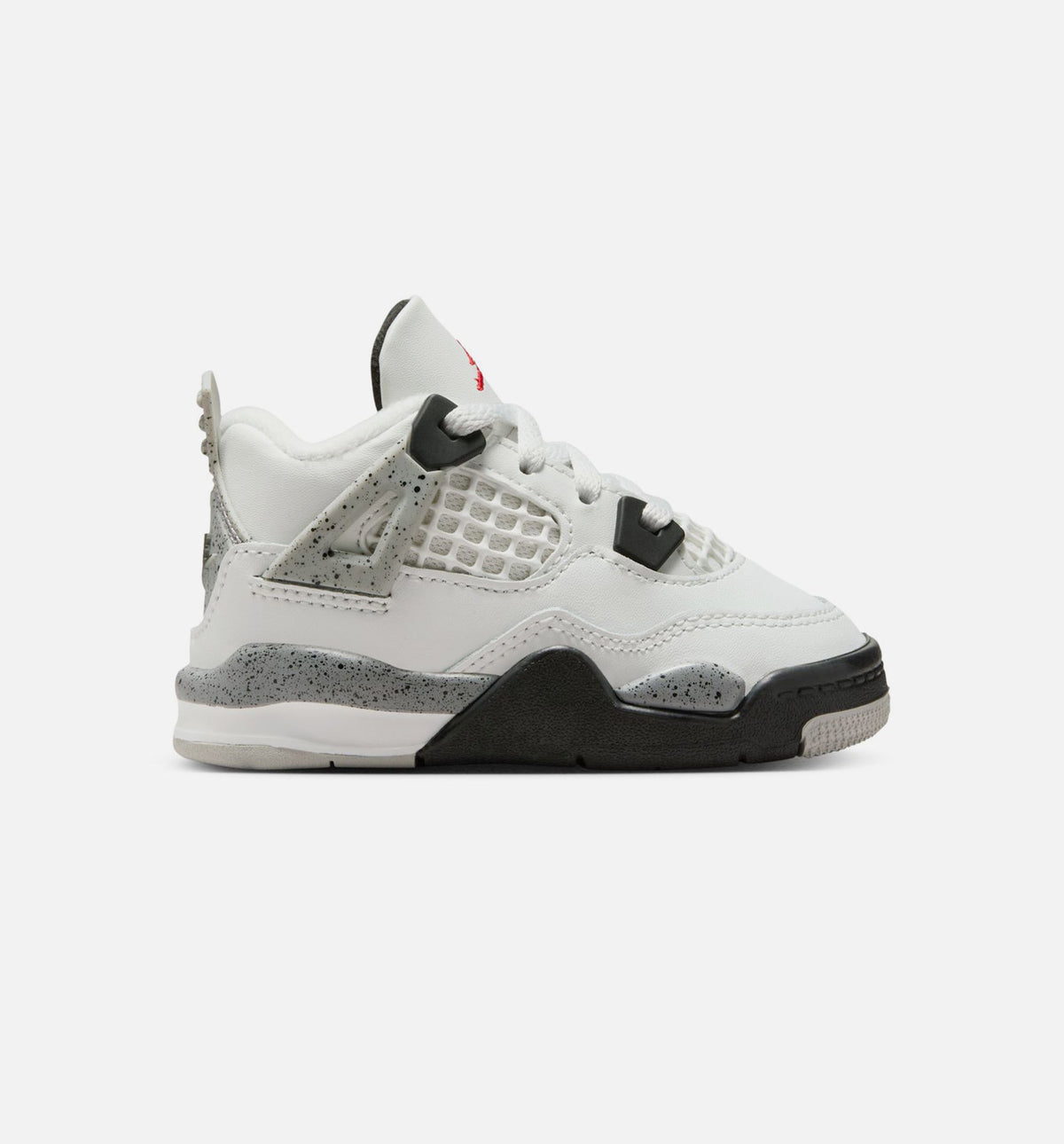 Air Jordan 4 Retro White Cement Infant/Toddler Lifestyle Shoe - Summit White/Fire Red/Cement Grey/Black