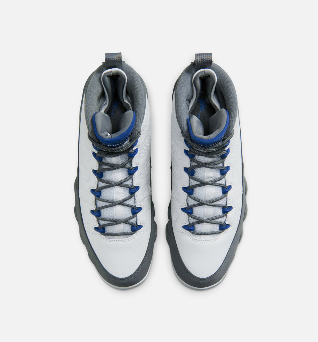 Air Jordan 9 Retro Flint Grey And French Blue Men's Lifestyle Shoe - White/French Blue/Flint Grey