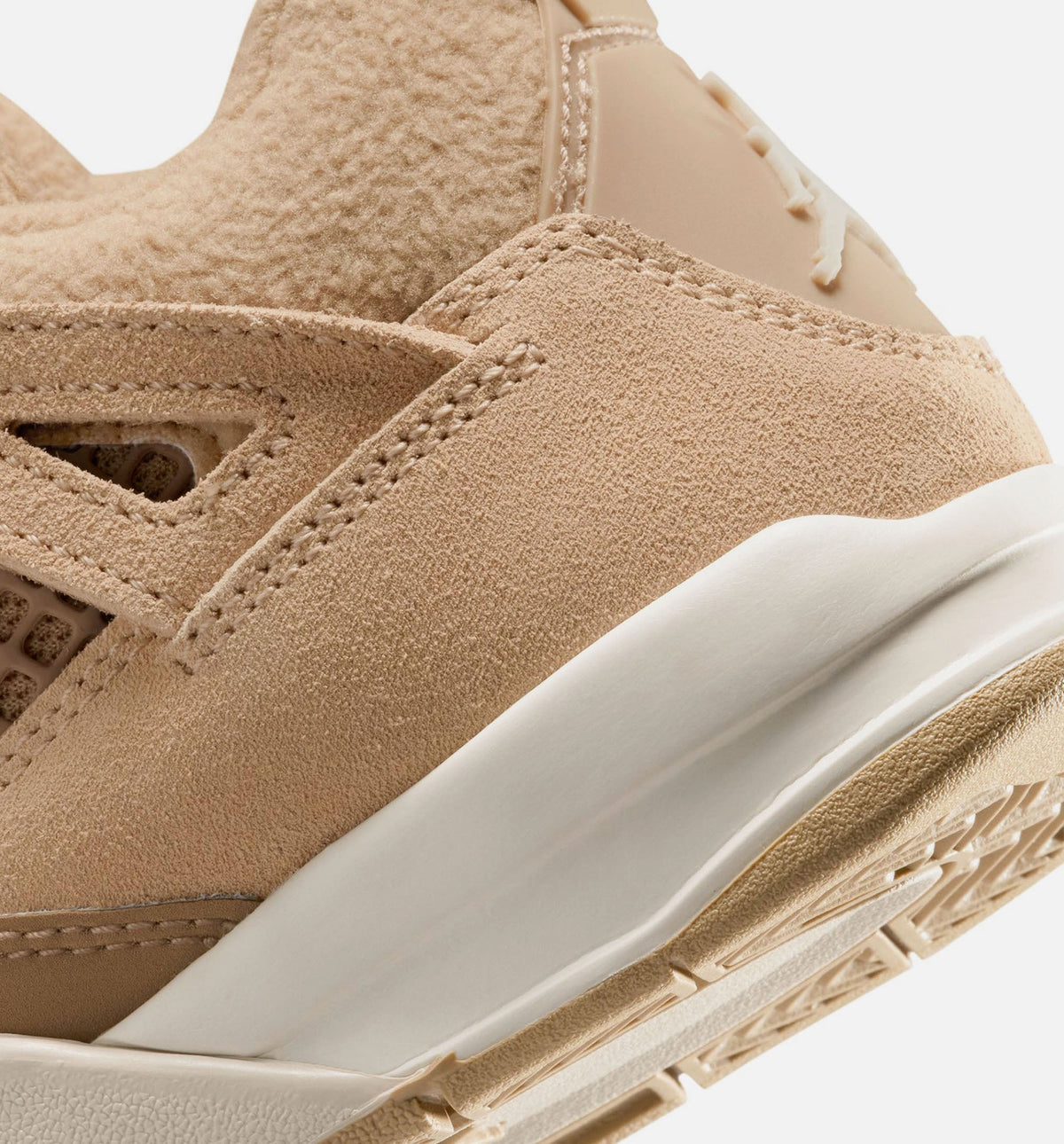 Air Jordan 4 Retro Cozy Girl Preschool Lifestyle Shoe - Hemp/Light Orewood Brown