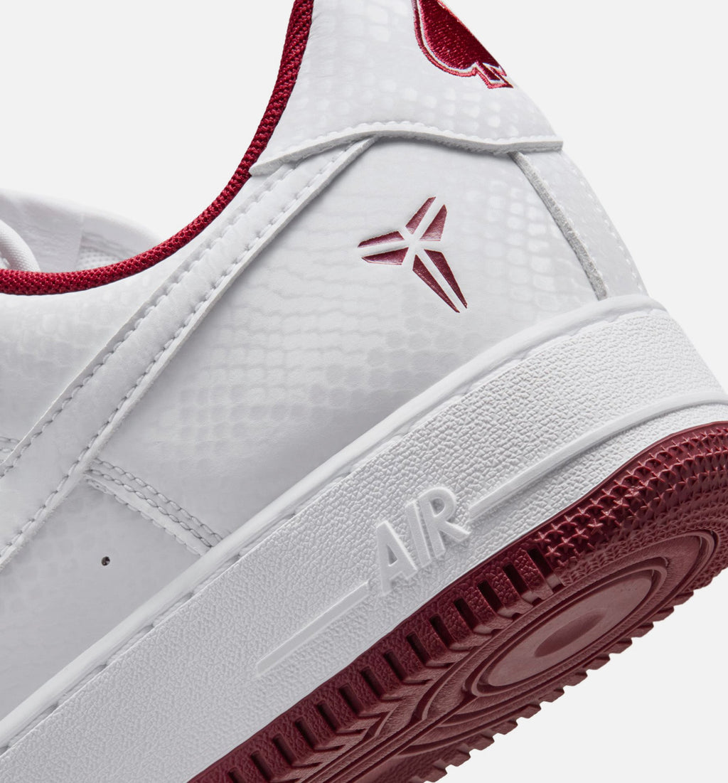 Kobe Air Force 1 Low Merion Men's Lifestyle Shoe - White/Team Red/Team Red/White