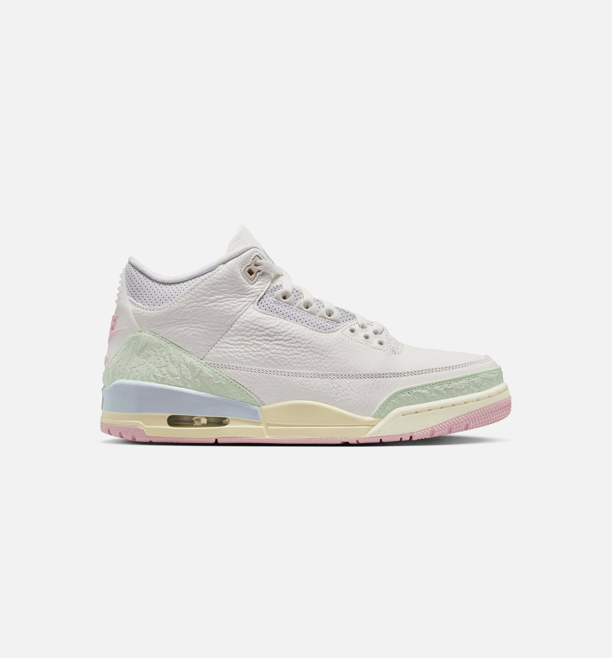 Air Jordan 3 Retro Sail And Jade Aura Men's Lifestyle Shoe - Sail/Jade Aura/Aura/Iced Carmine