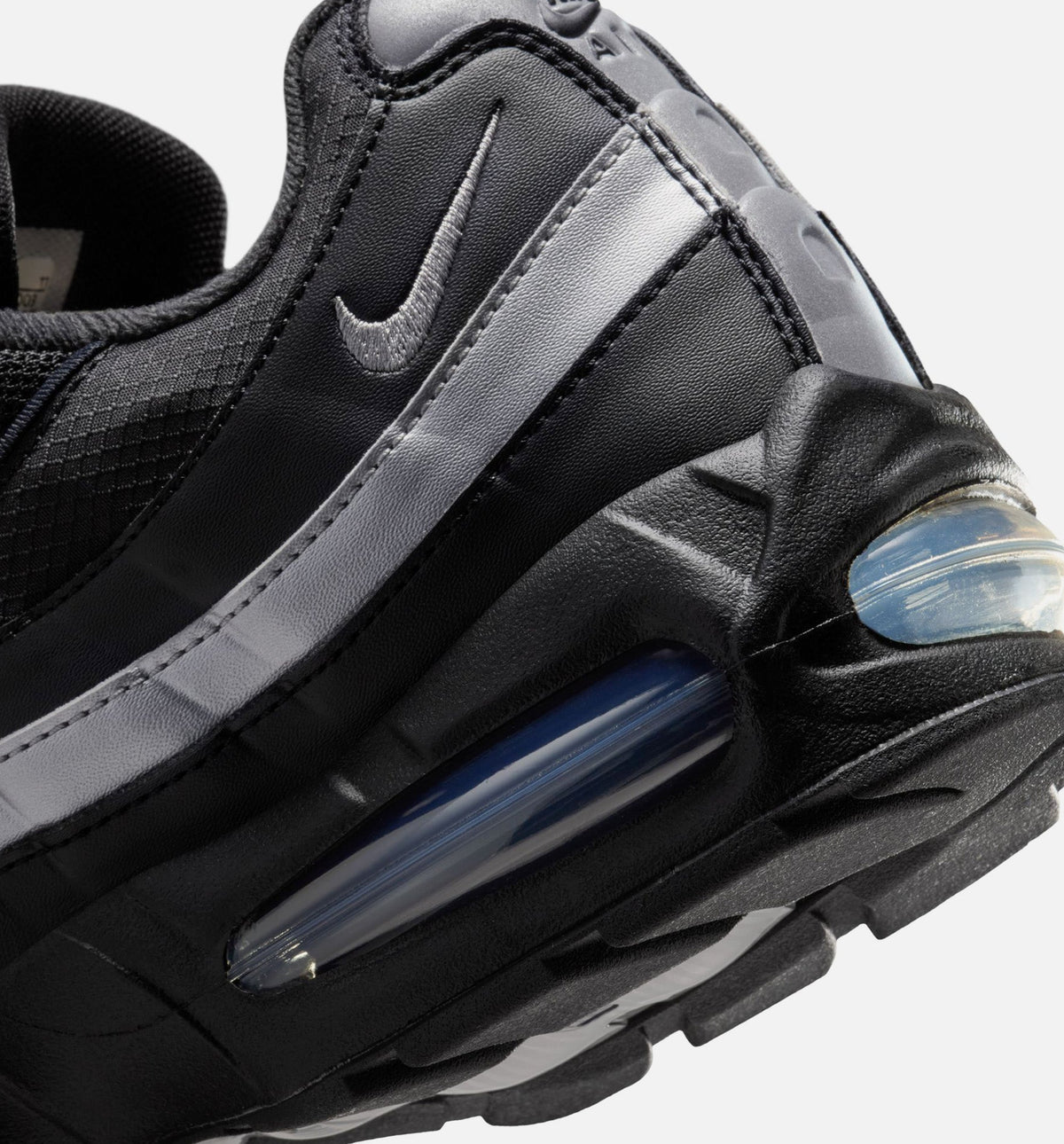 Air Max 95 Big Bubble OG Reflective Accents Men's Lifestyle Shoe - Black/Black/White/Metallic Silver