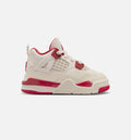 Air Jordan 4 Retro Valentine's Day Infant/Toddler Lifestyle Shoe - Pale Ivory/Sierra Red/Tough Red
