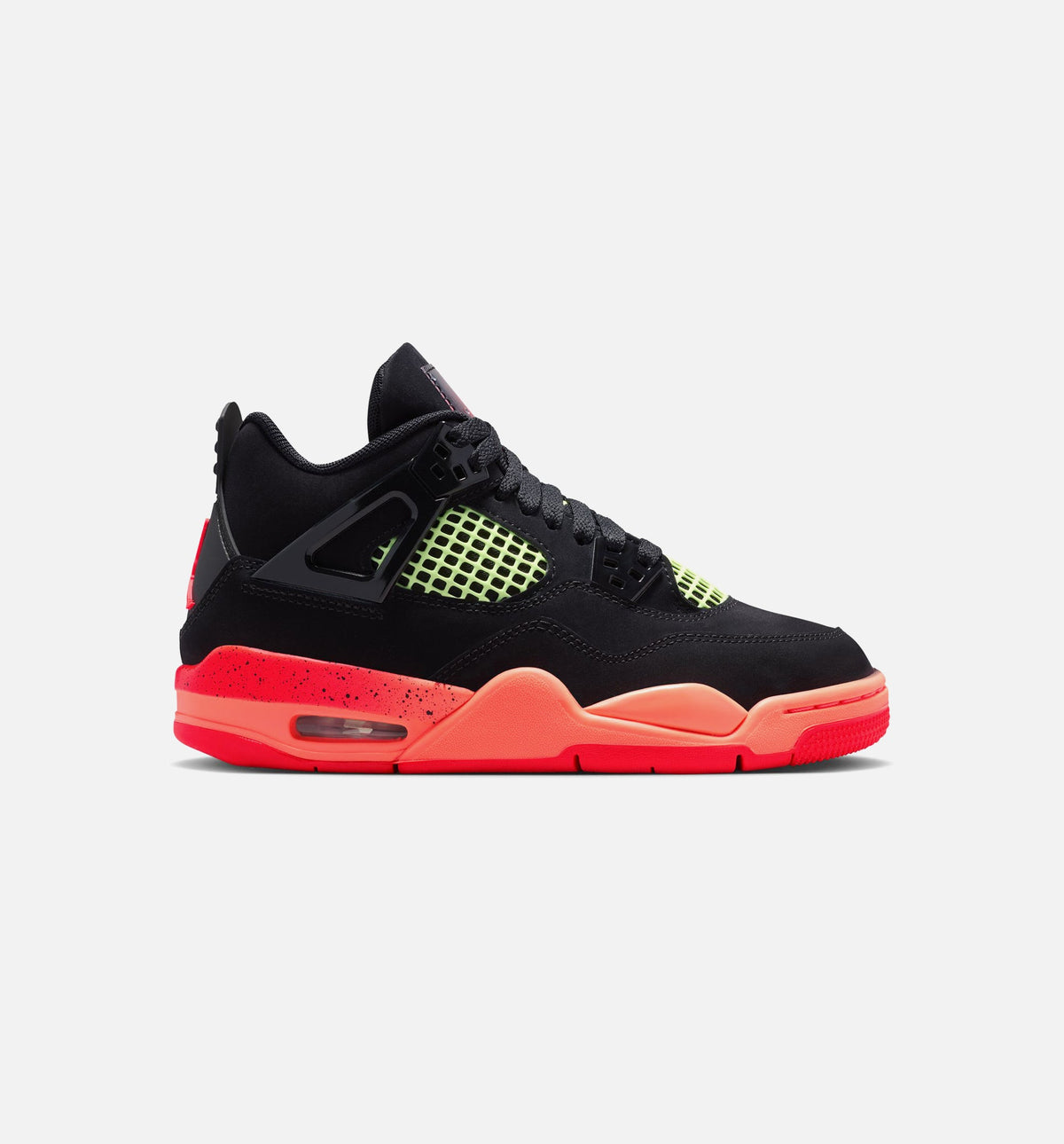 Air Jordan 4 Retro Black Infrared 23 Grade School Lifestyle Shoe - Black/Infrared 23/Bright Mango