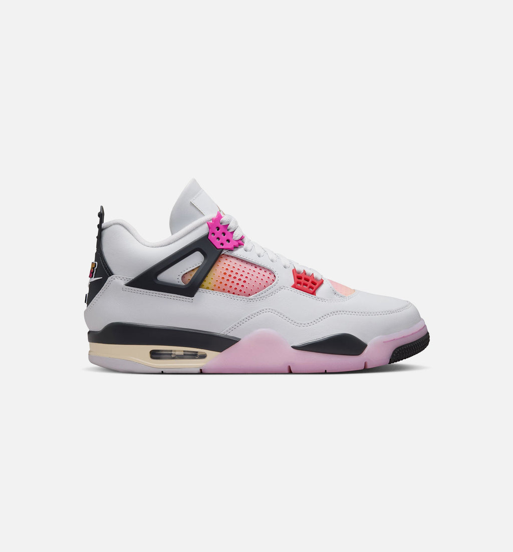 Air Jordan 4 Retro Comic Men's Lifestyle Shoe - Off White/Fire Pink/Anthracite